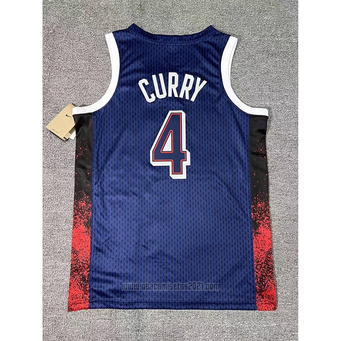 Camiseta USA 2024 Stephen Curry #4 Azul